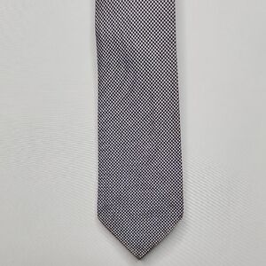 Paul Stuart Black and White Houndstooth Silk Tie